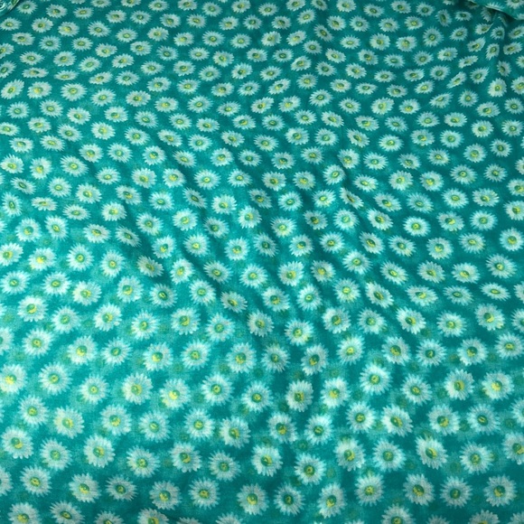 Daisy covered turquoise, infinity scarf - Picture 7 of 10